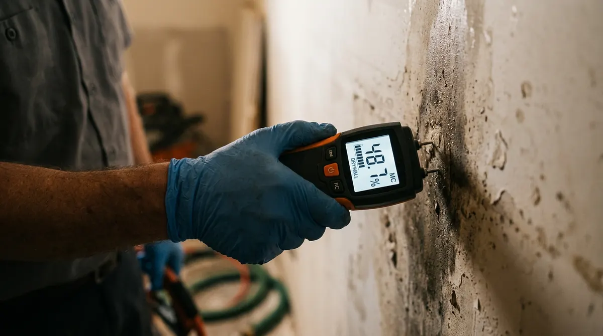 Close-up of Crawl Space Encapsulation work by Gold Tech Restoration in Medford